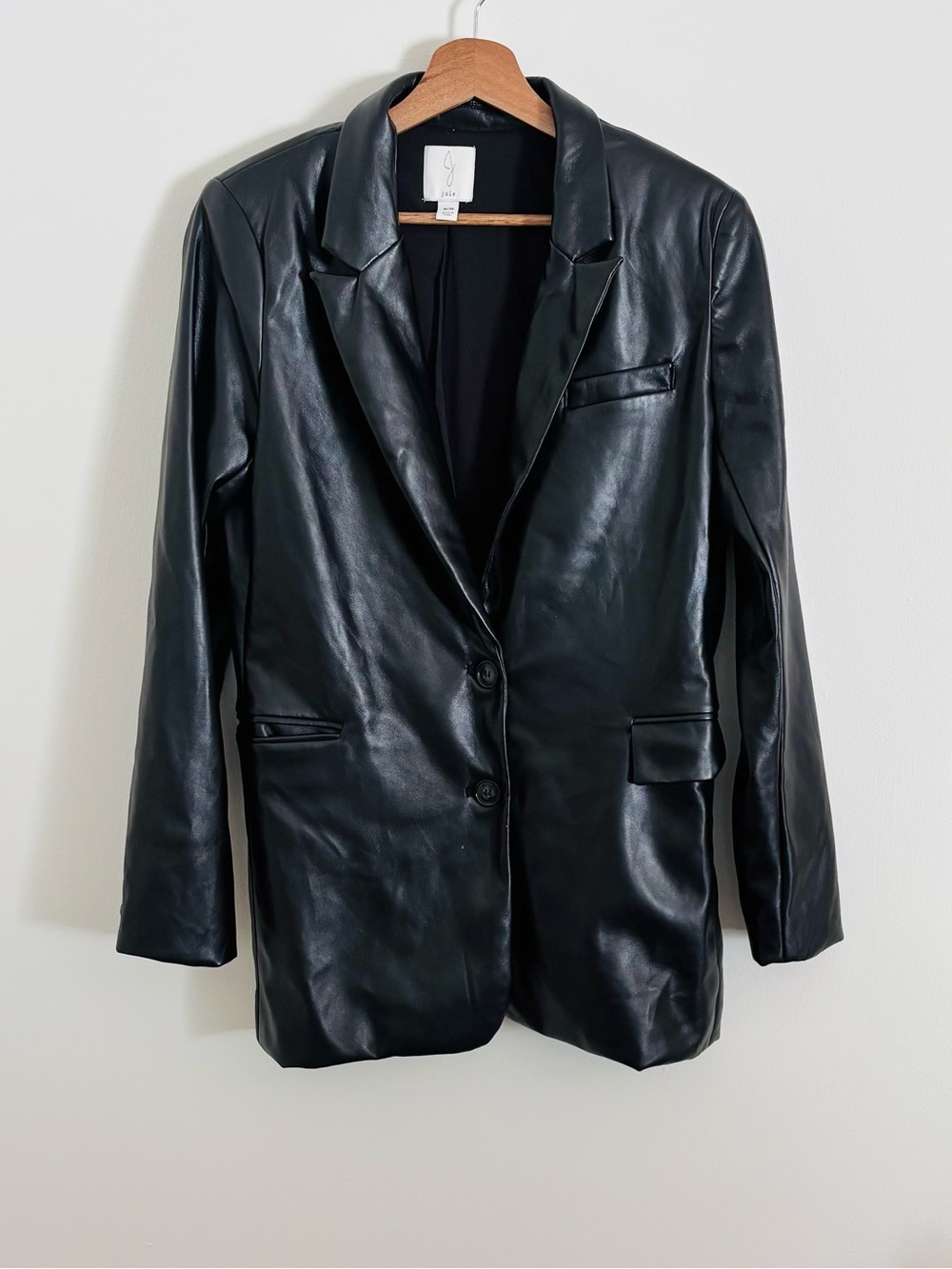 Joie Faux Leather Jacket in Black